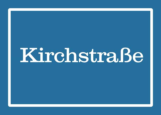 Kirchstrasse Schild