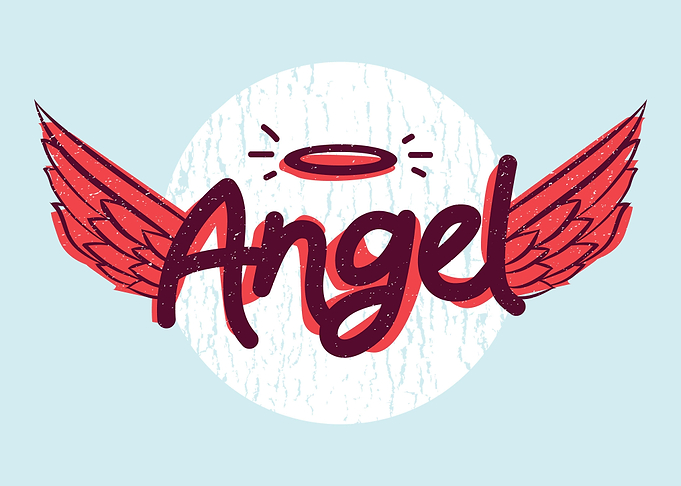 Angel with wings and halo