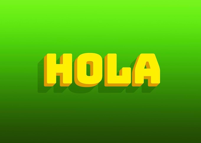 Greeting series word hola