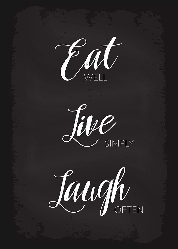Eat Well Live Simply Laugh