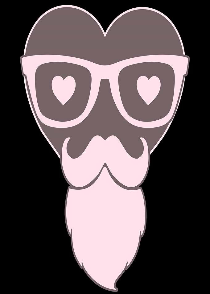 Hipster Heart Love Love