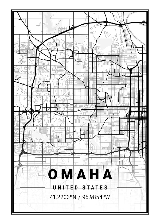 Omaha Light City Map