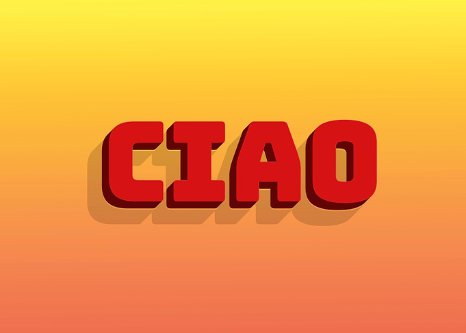 Greeting series word ciao