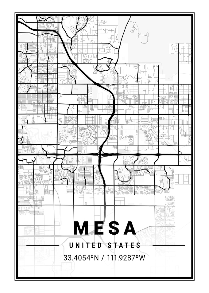 Mesa Light City Map