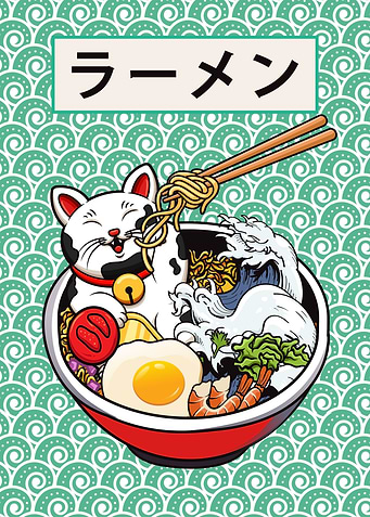 Cat Kitty Ramen Food
