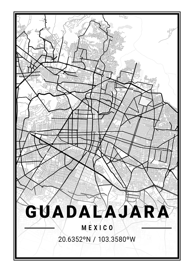 Guadalajara Light City Map