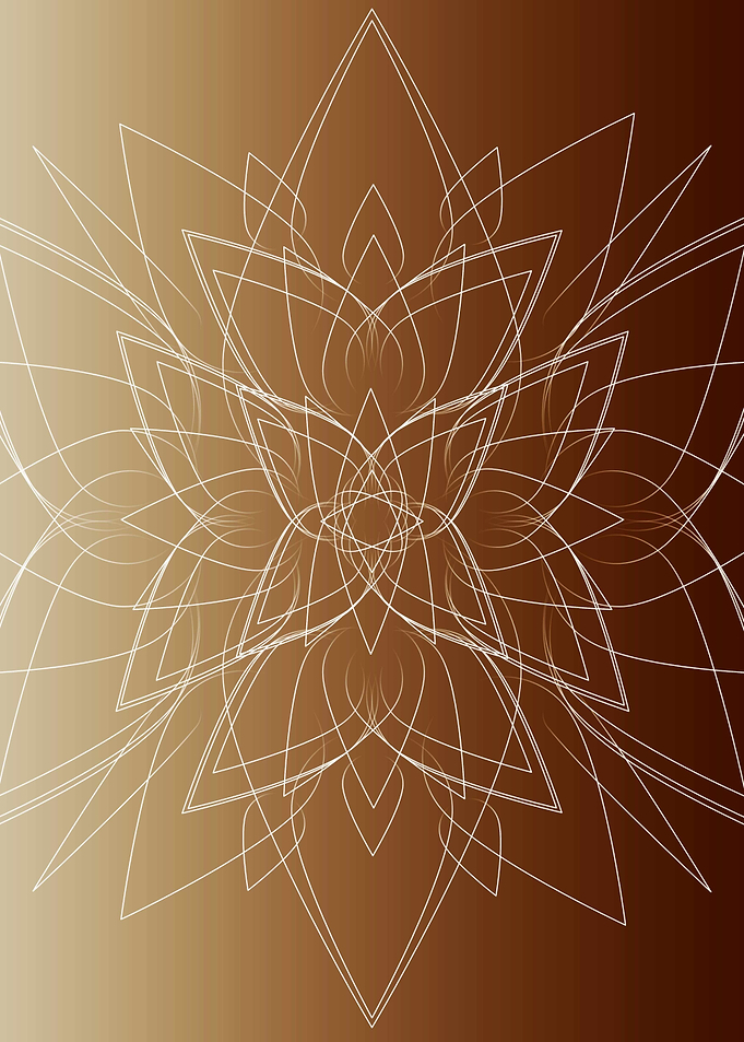 Golden floral mandala
