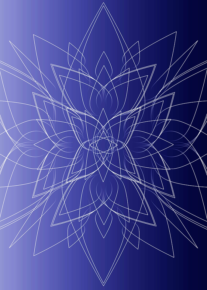 Blue floral mandala