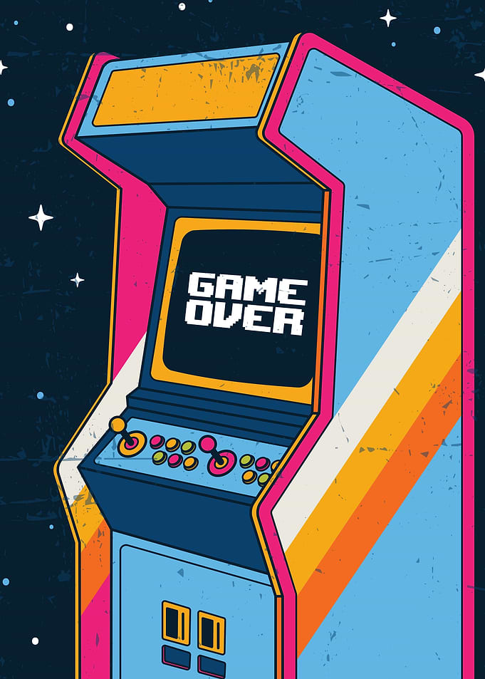Retro Arcade Game Machine