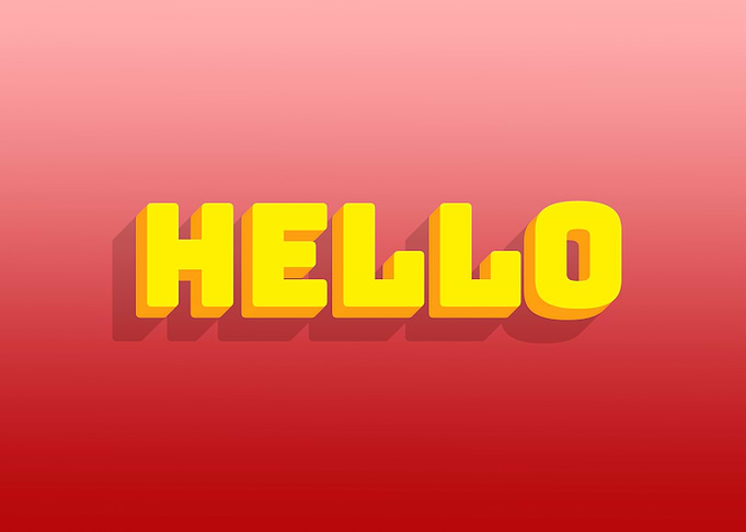 Greeting series word hello