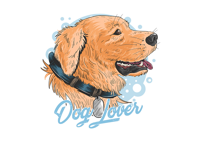 Cute dog golden