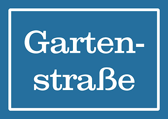 Gartenstrasse Schild
