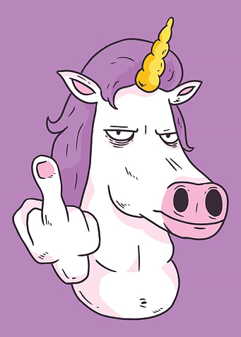 angry unicorn