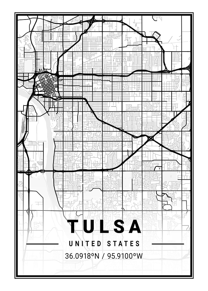 Tulsa Light City Map