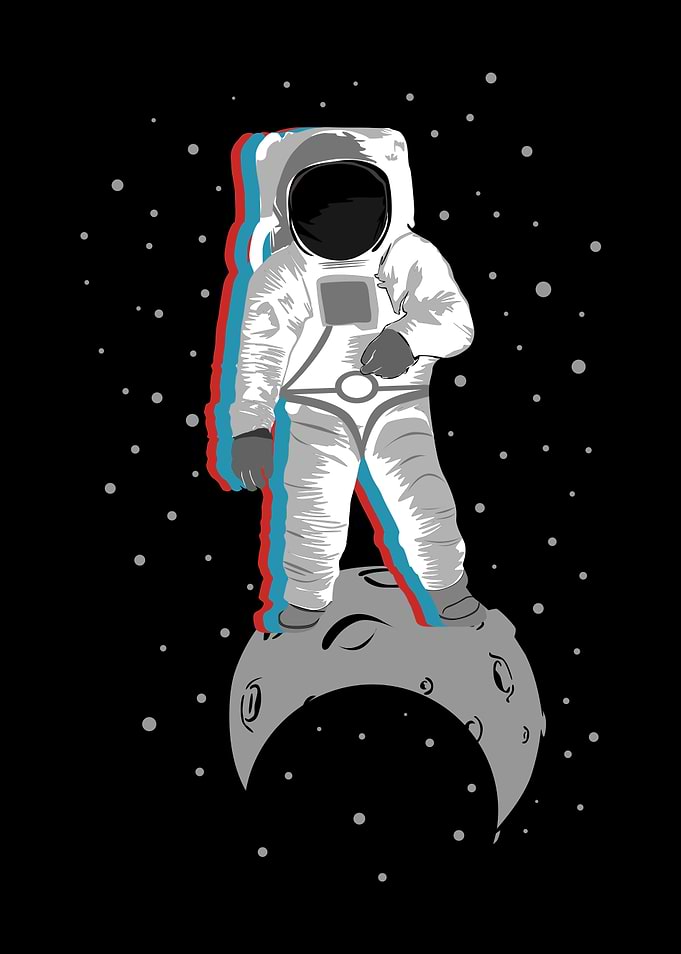 Astronaut On Moon