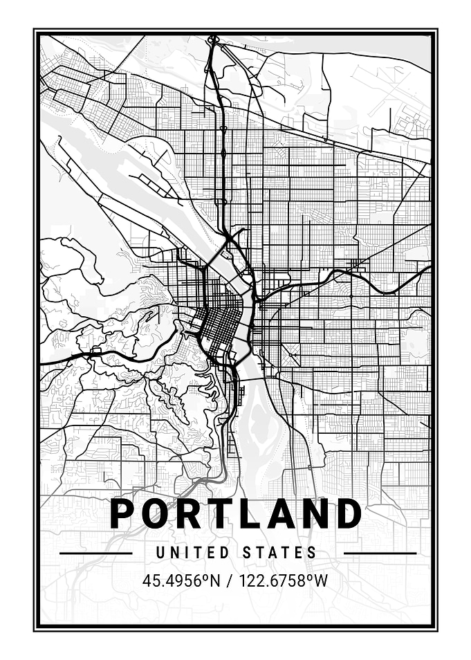 Portland Light City Map