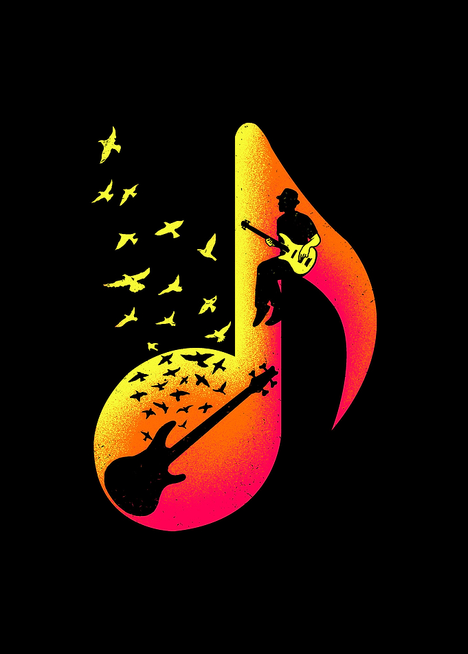 Music Bass Guitar Player