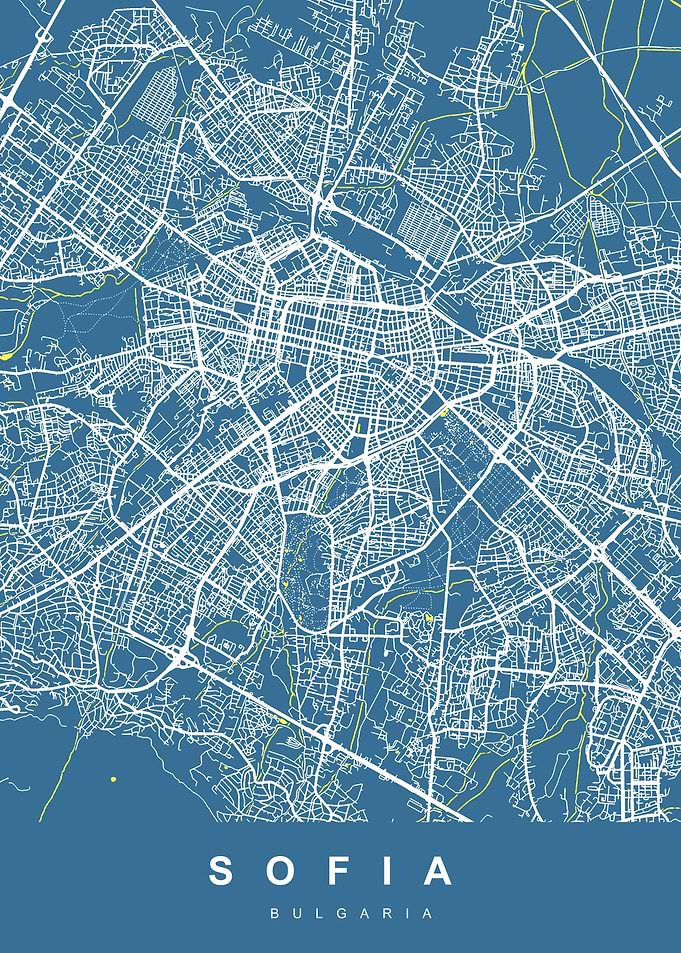Map Sofia Bulgaria
