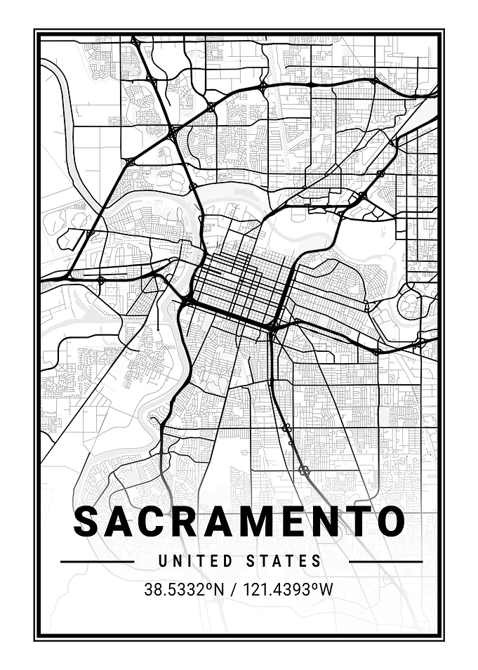 Sacramento Light City Map