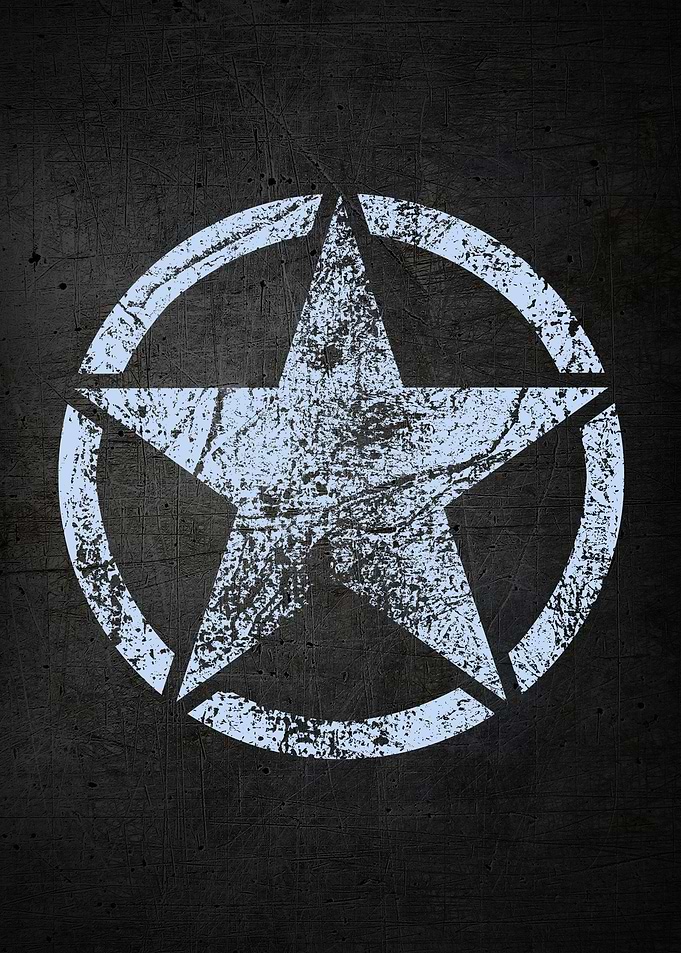 Used Look USA Star Army
