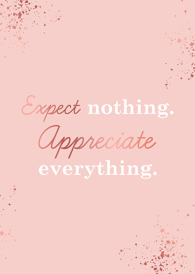 Appreciate Rose Gold Quote
