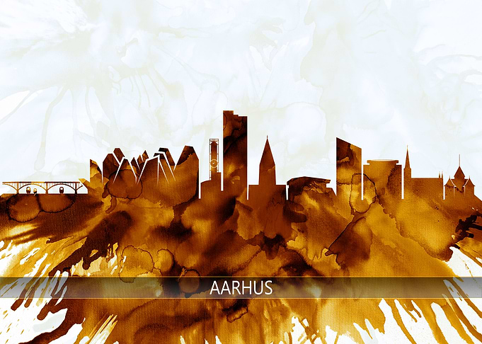 Aarhus Denmark Skyline