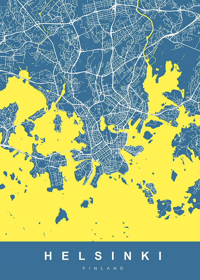 Map Helsinki Finland