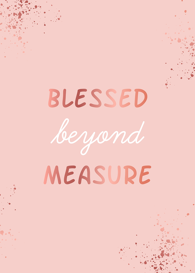 Blessed Rose Gold Quote