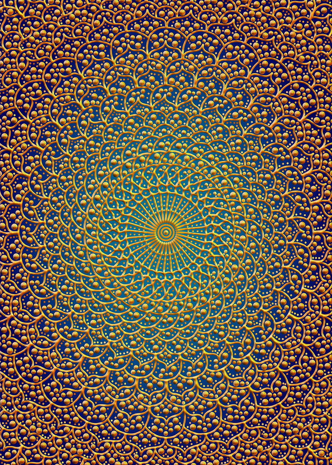 Golden spots mandala
