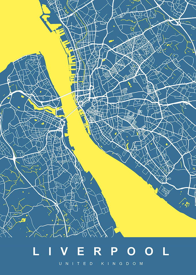 Map Liverpool England