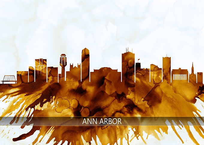 Ann Arbor Michigan Skyline