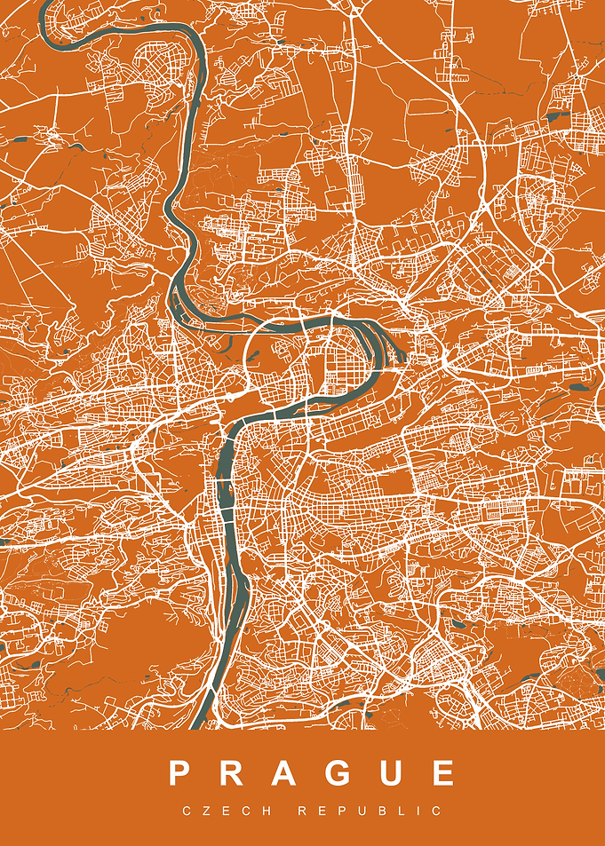Map Prague Czech Republic