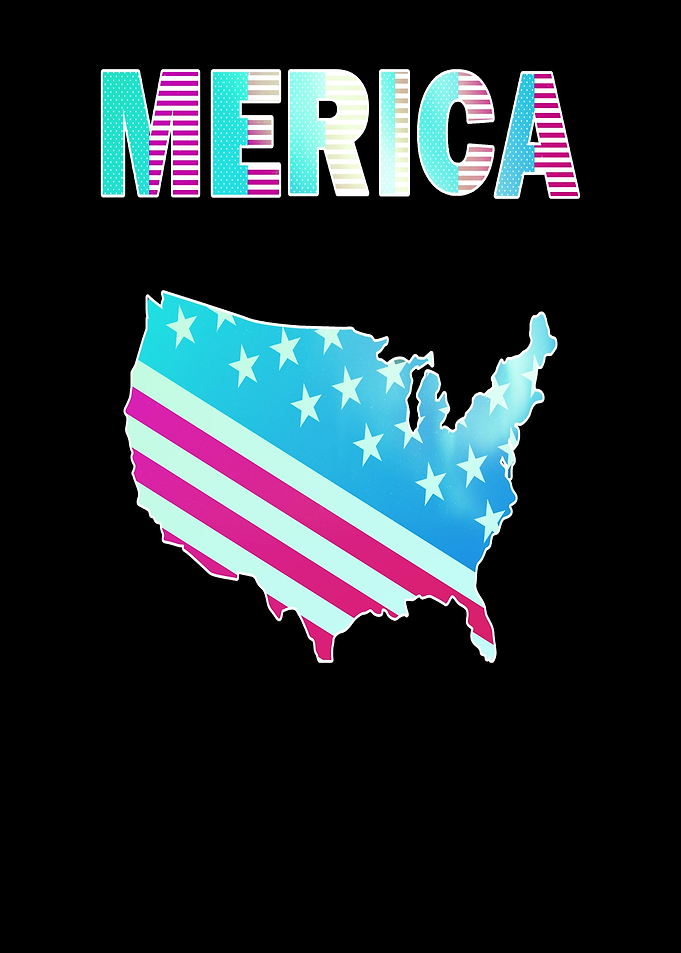 Merica Map America 4th
