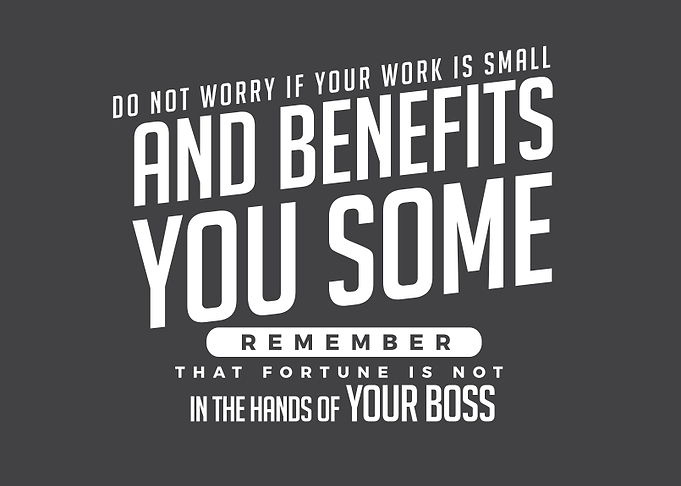 if your work is small
