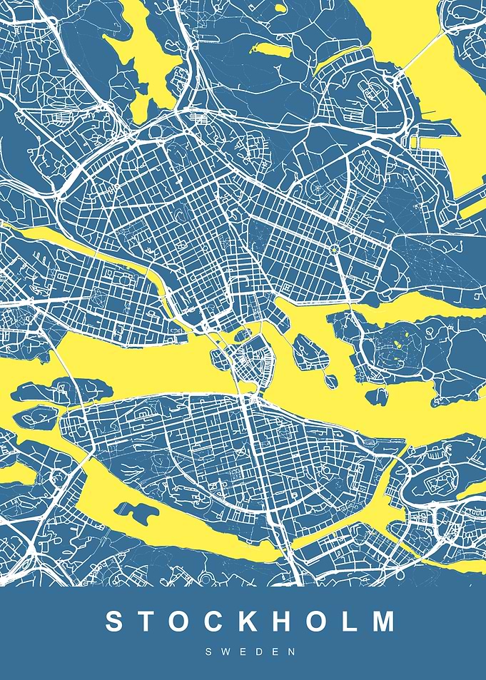 Map Stockholm Sweden