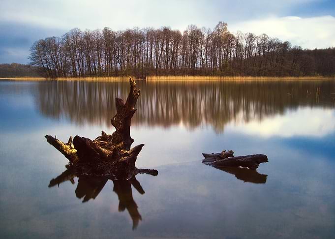Dark Nature Water Sky Blue