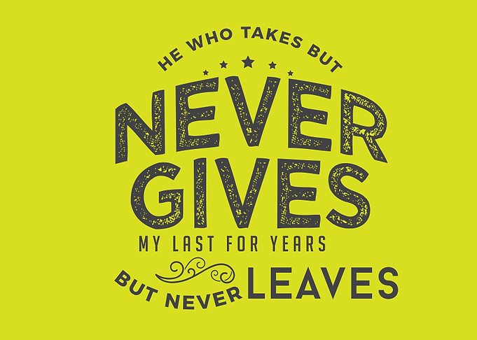 never gives my last