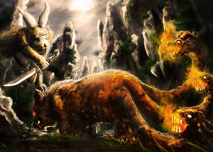 Fighting of devil