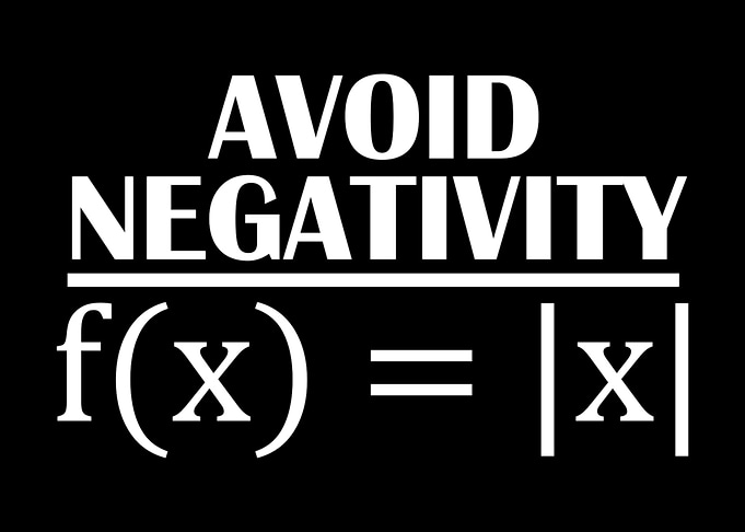 Avoid Negativity Funny Mat
