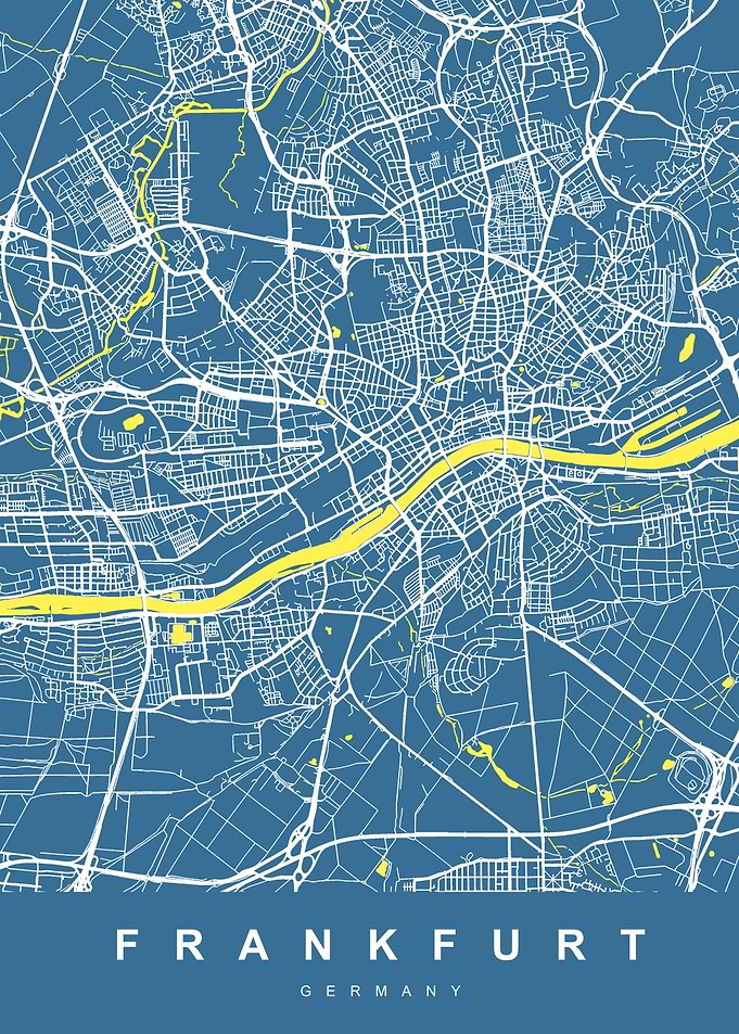 Map Frankfurt Germany