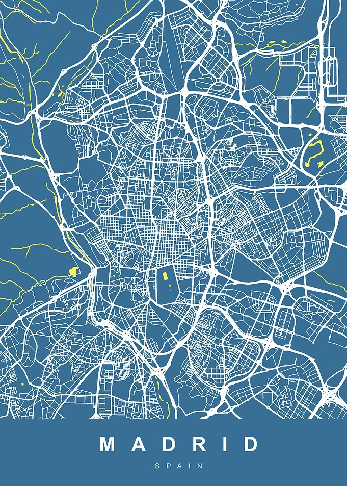 Map Madrid Spain