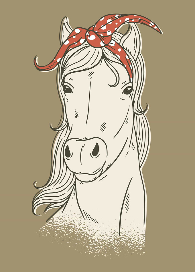 horse with Bandana