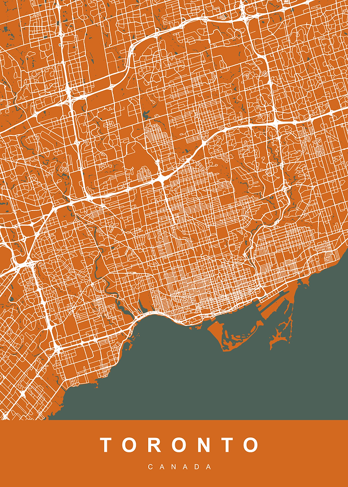 Map Toronto Canada