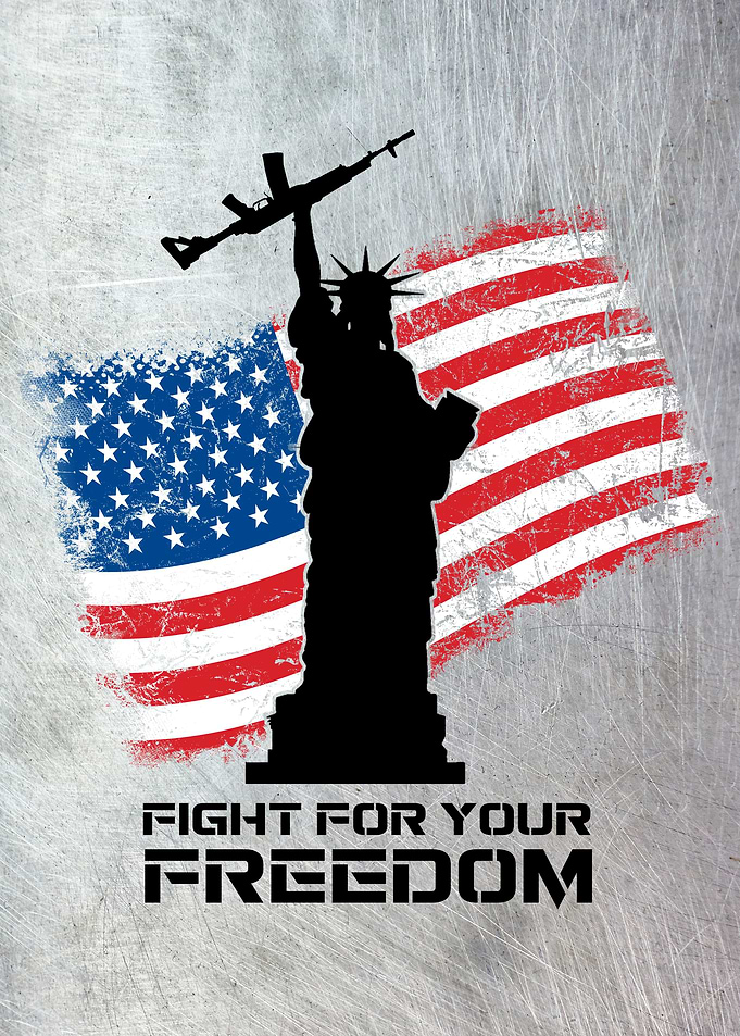 Lady Liberty with Gun