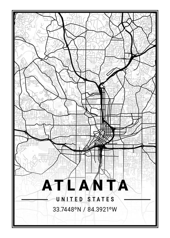Atlanta Light City Map