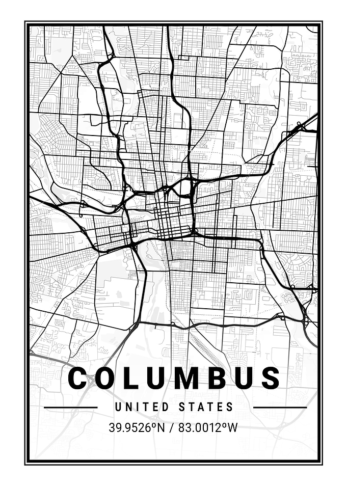 Columbus Light City Map