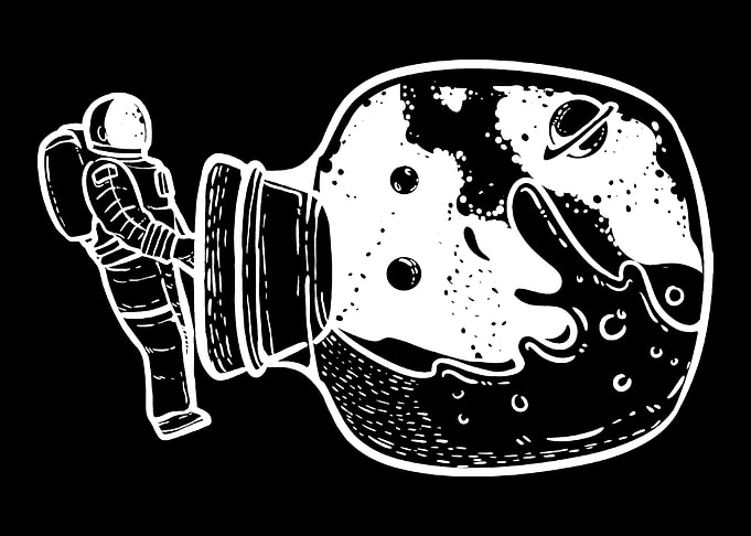 Astronaut bottle Spaceman