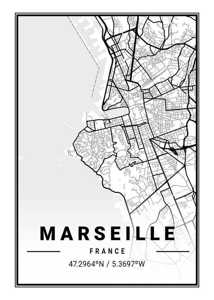 Marseille Light City Map