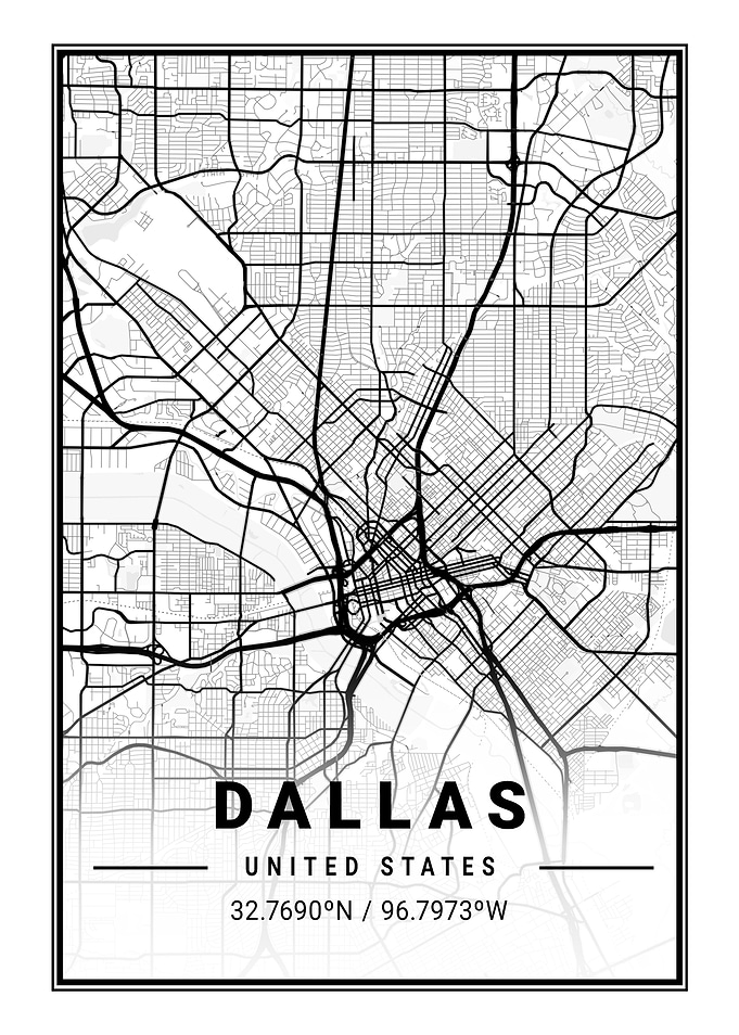 Dallas Light City Map