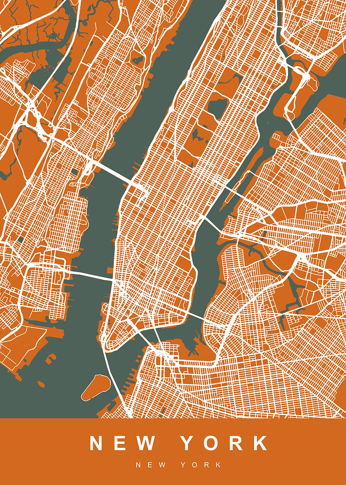 Map New York US
